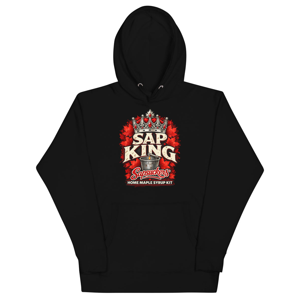 Sap King hoodie in Black, Sap Family design by Sapsuckers™