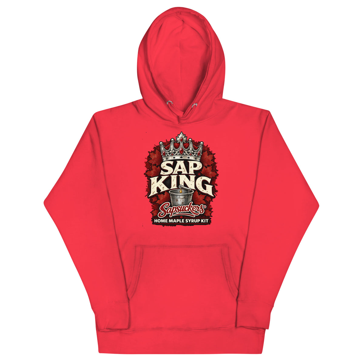 Sap King hoodie in Team Red, Sap Family design by Sapsuckers™