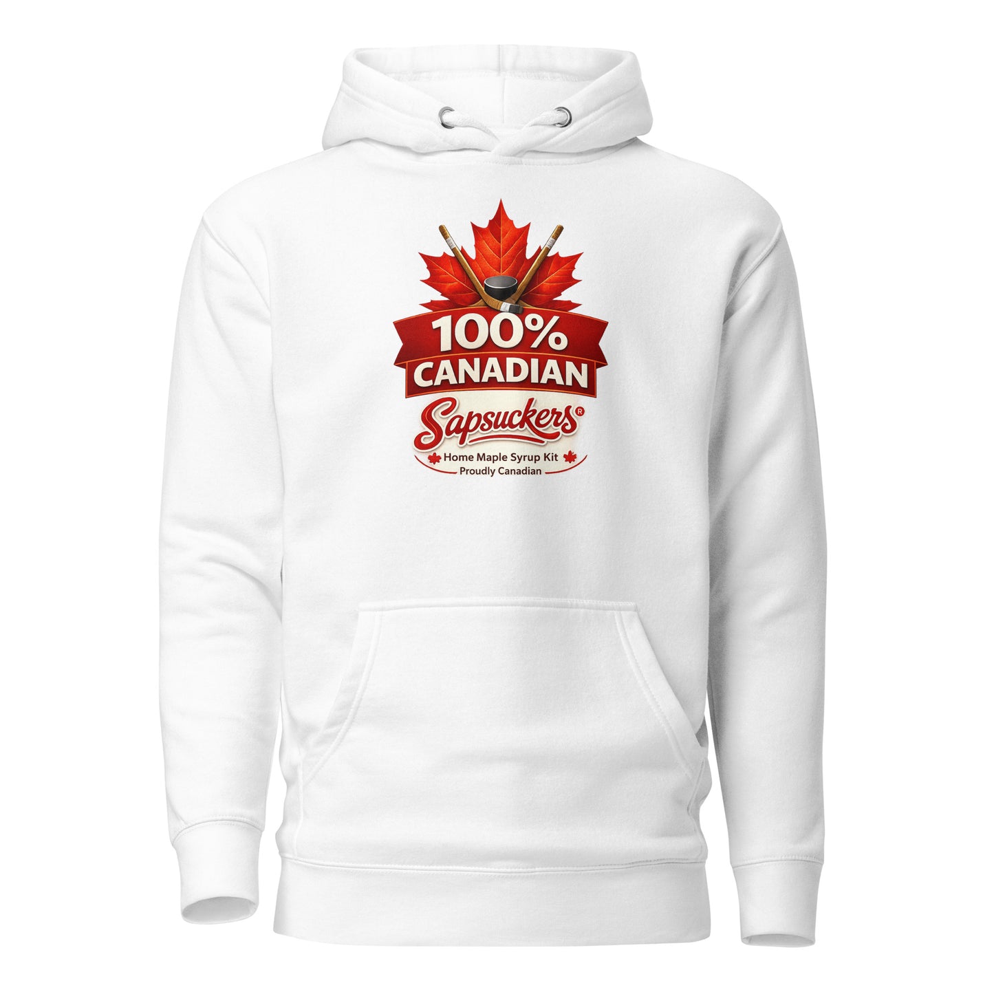 Sapsuckers 100% Canadian Hoodie - White