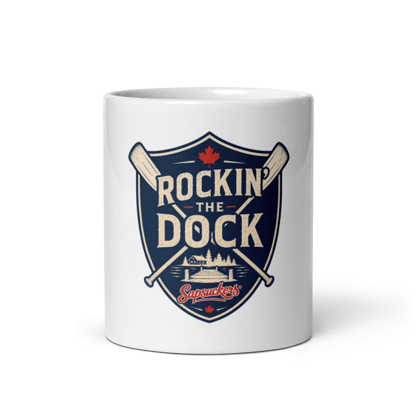 Rockin' the Dock™ Ceramic Mug — front view — Sapsuckers® Canadian ceramic mug