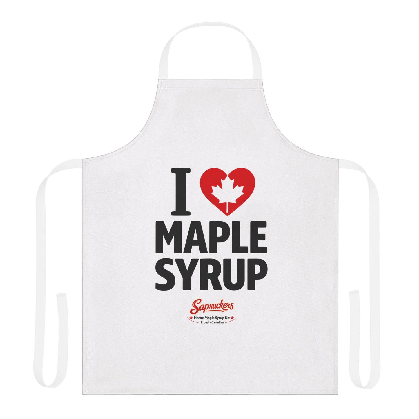 I Heart Maple Syrup Apron — front view