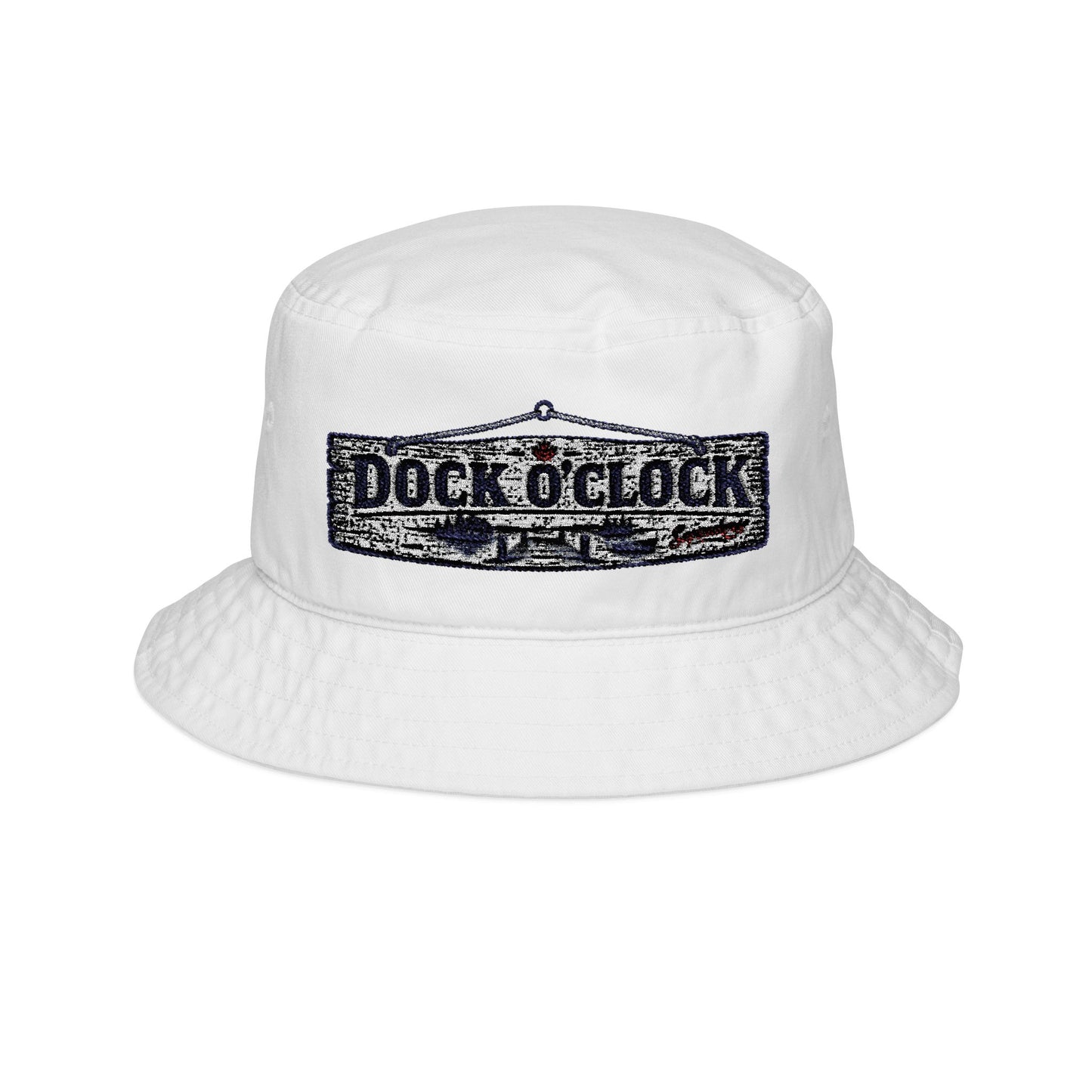 Dock O'Clock Embroidered Bucket Hat — front view