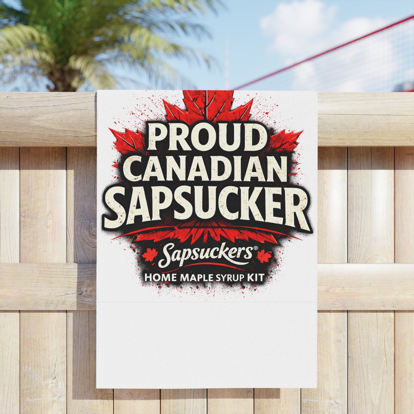Proud Canadian Sapsucker Beach Towel