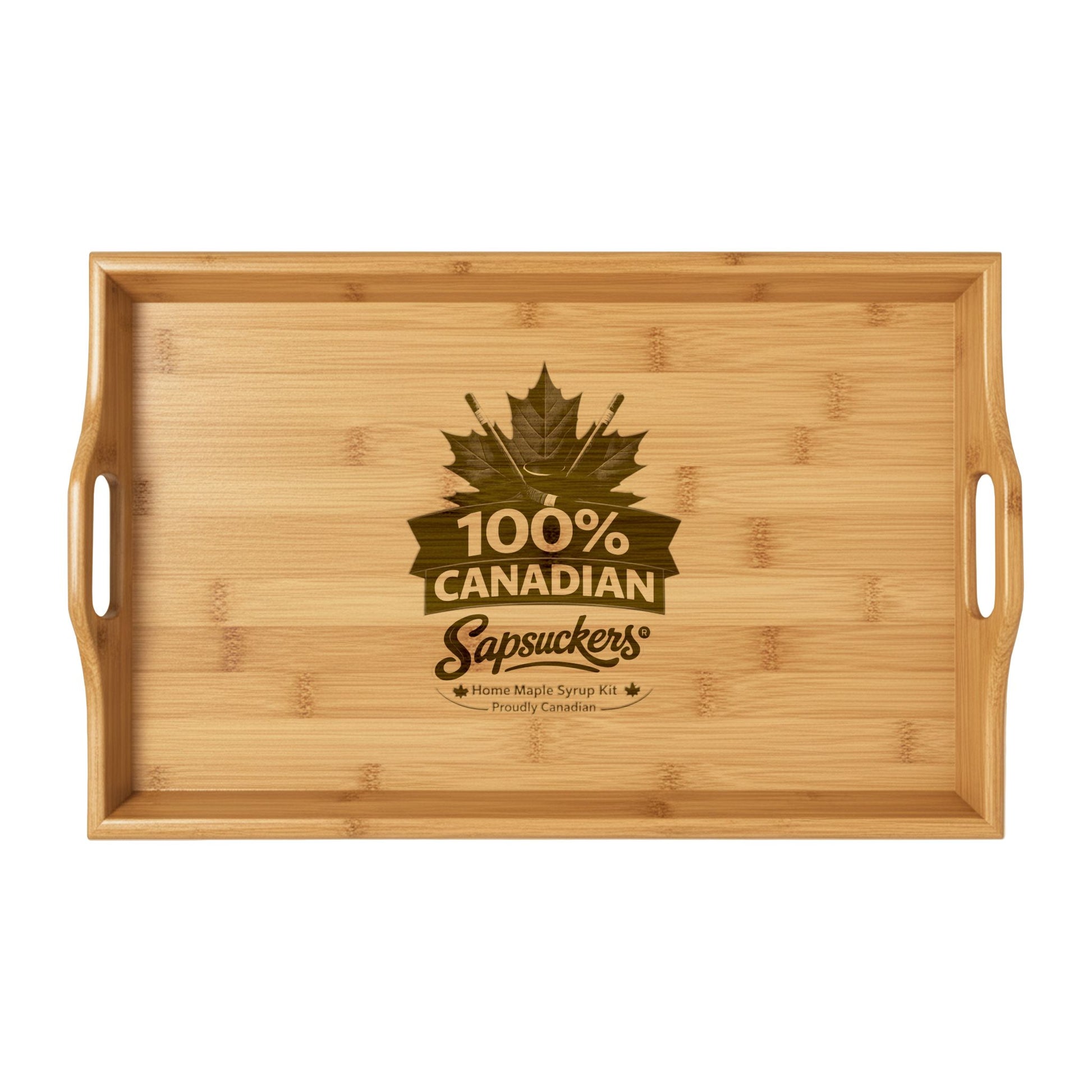 100% Canadian Bamboo Serving Tray — front view