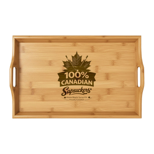 100% Canadian Bamboo Serving Tray — front view