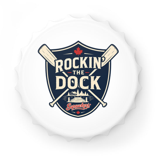 Rockin' the Dock Magnetic Bottle Opener — front view