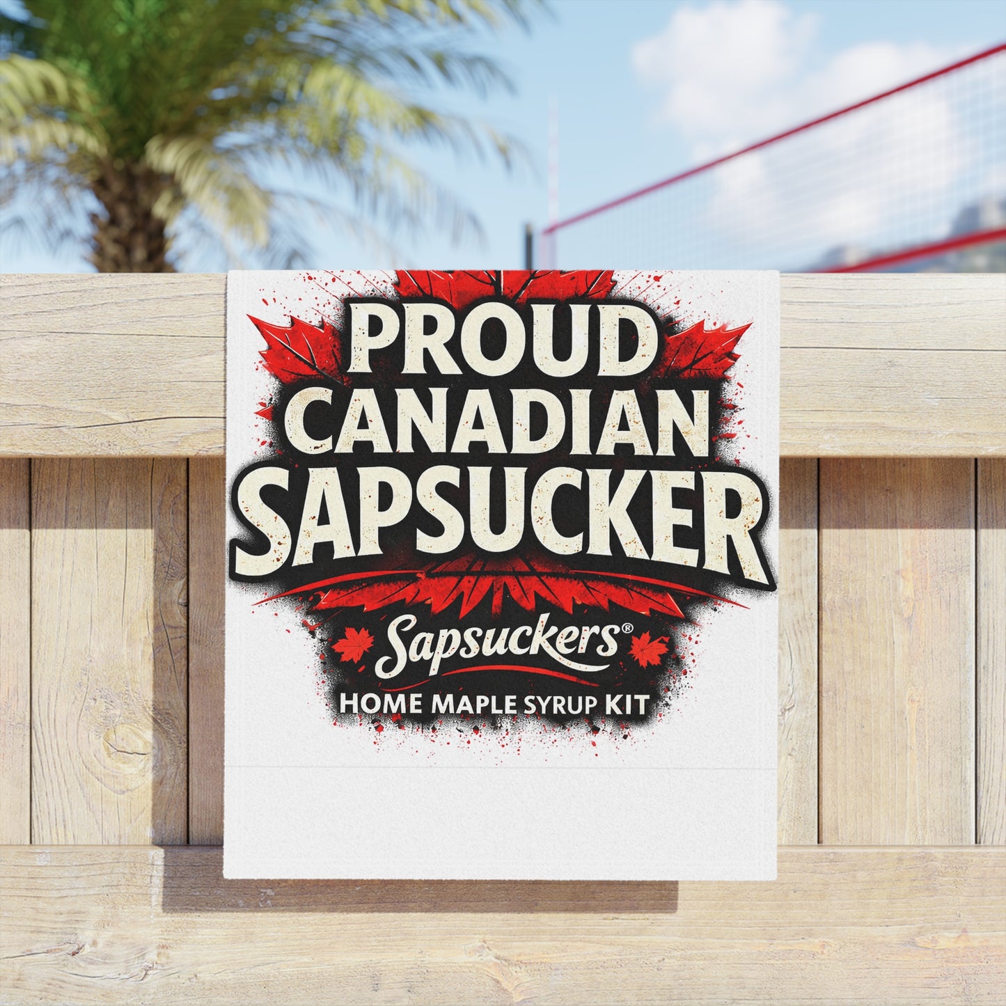 Proud Canadian Sapsucker Beach Towel