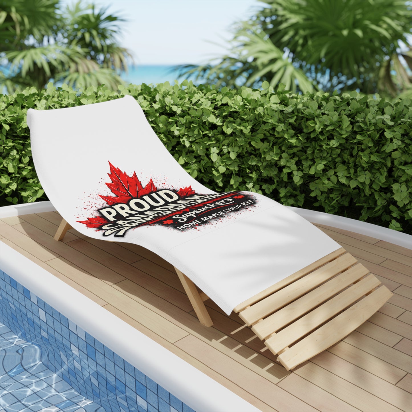 Proud Canadian Sapsucker Beach Towel