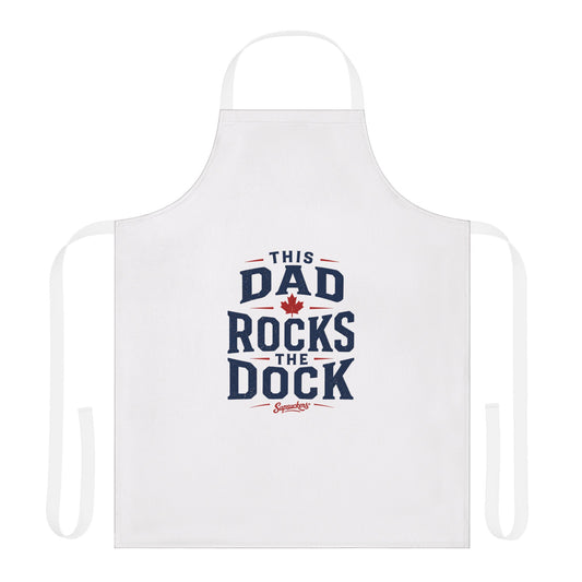 This Dad Rocks the Dock Apron — front view
