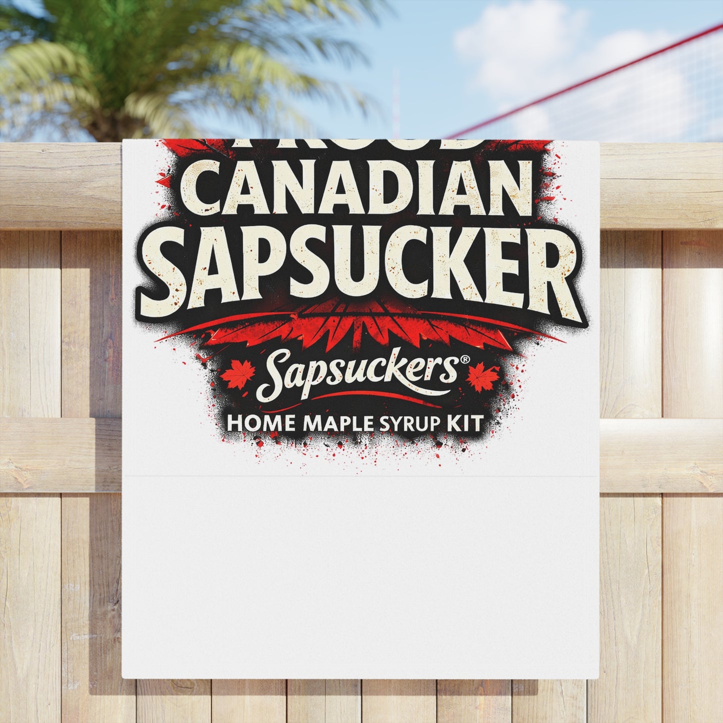 Proud Canadian Sapsucker Beach Towel