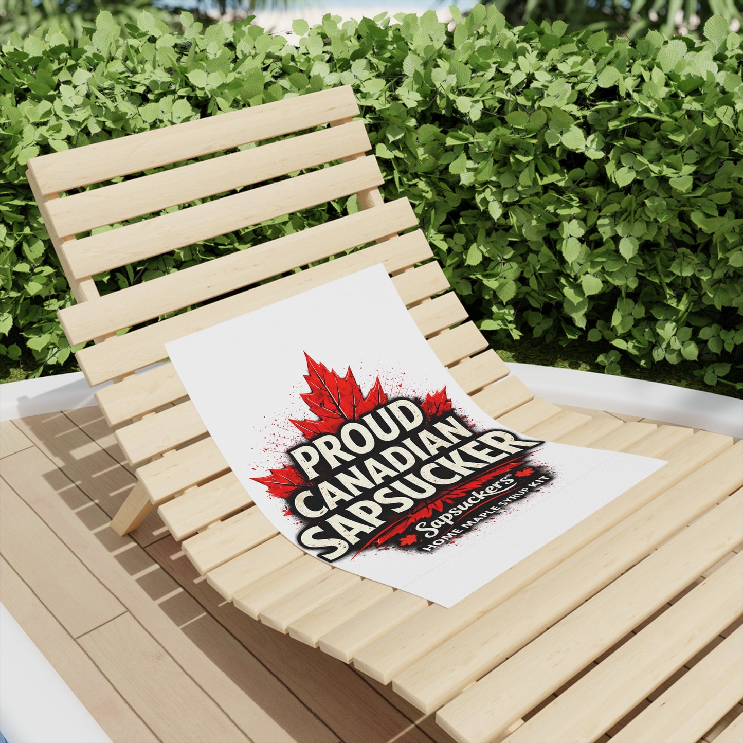 Proud Canadian Sapsucker Beach Towel