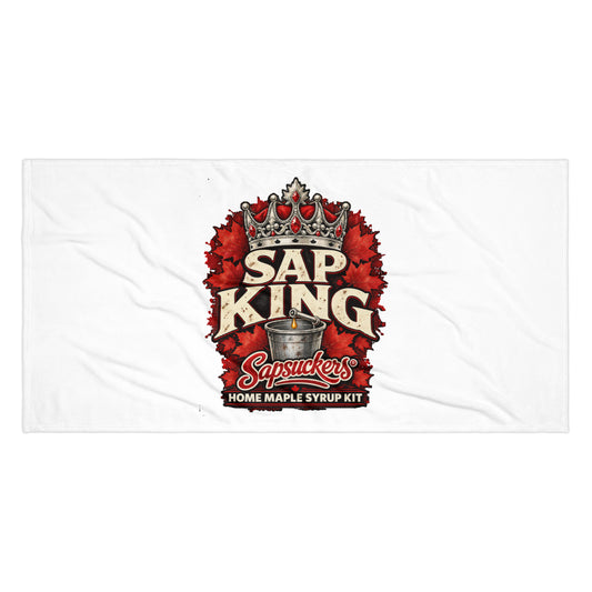 Sap King beach towel, Sap Family design by Sapsuckers™