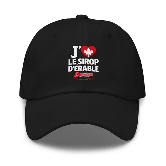 J'❤️ Le Sirop D'Érable Hat — Black | Sapsuckers® Canadian Dad Hat