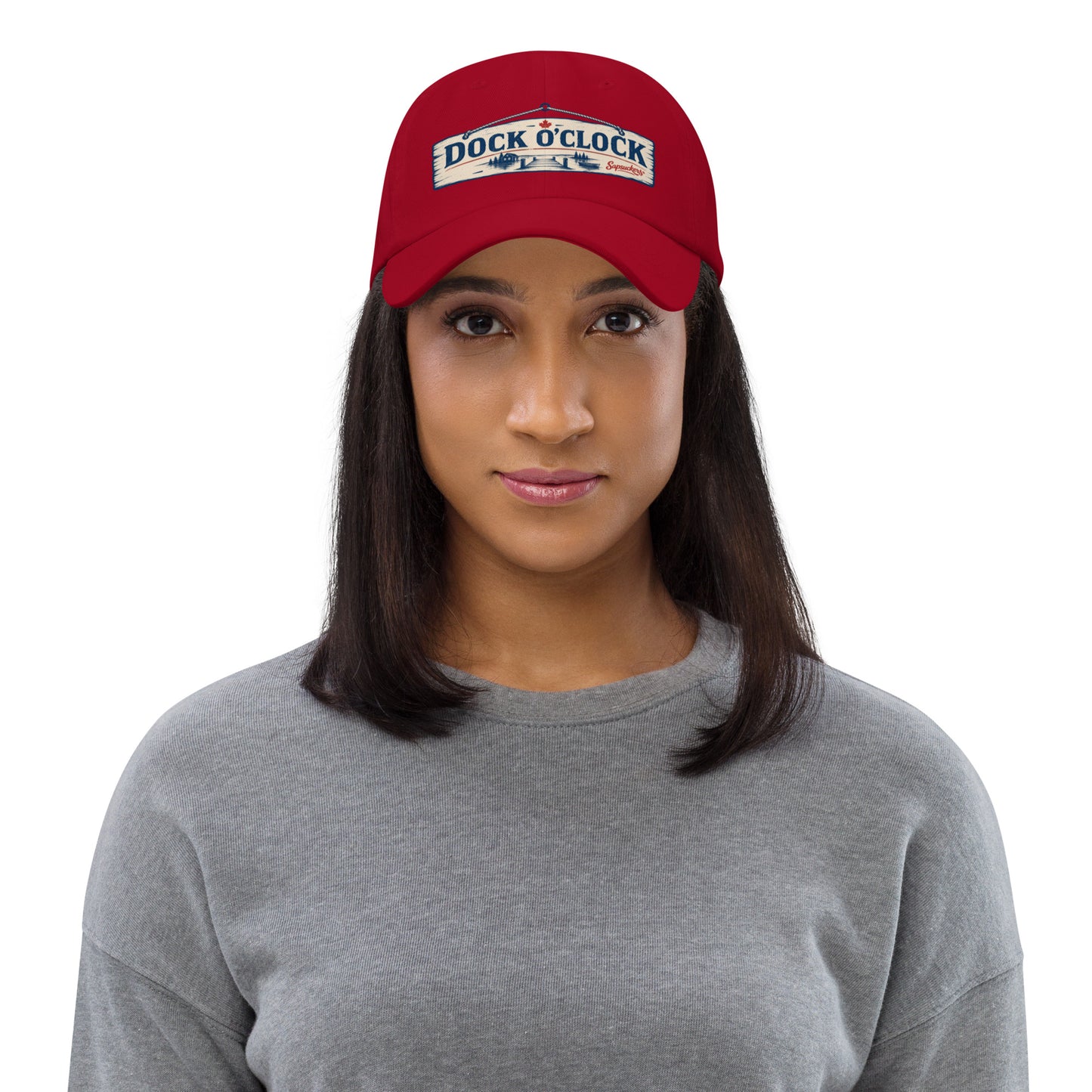 Dock O'Clock Dad Hat — front view — Sapsuckers® Canadian dad hat
