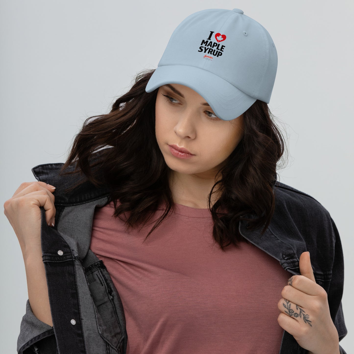 I Heart Maple Syrup Classic Dad Hat — front view — Sapsuckers® Canadian dad hat
