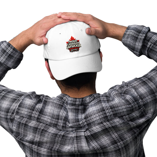 Proud Canadian Sapsucker Hat — front view — Sapsuckers® Canadian dad hat