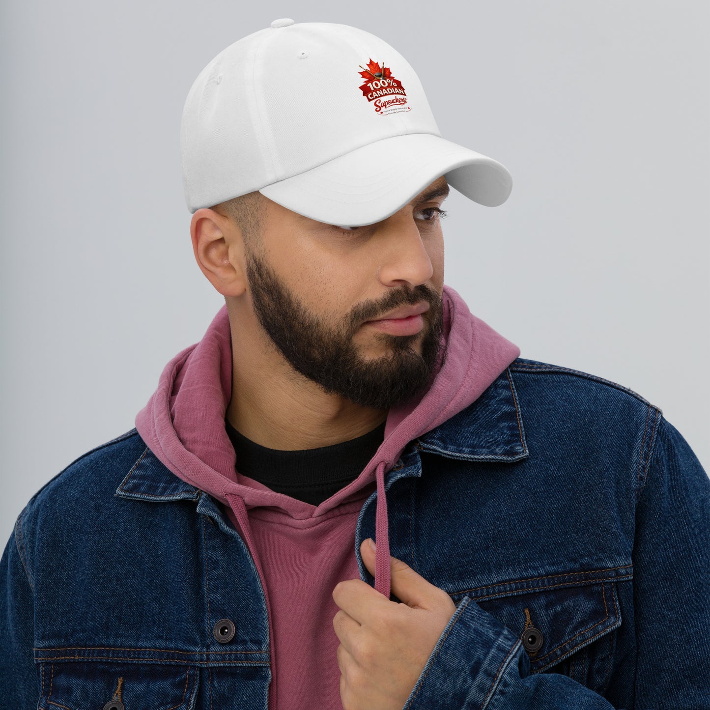 100% Canadian Hat — front view — Sapsuckers® Canadian dad hat