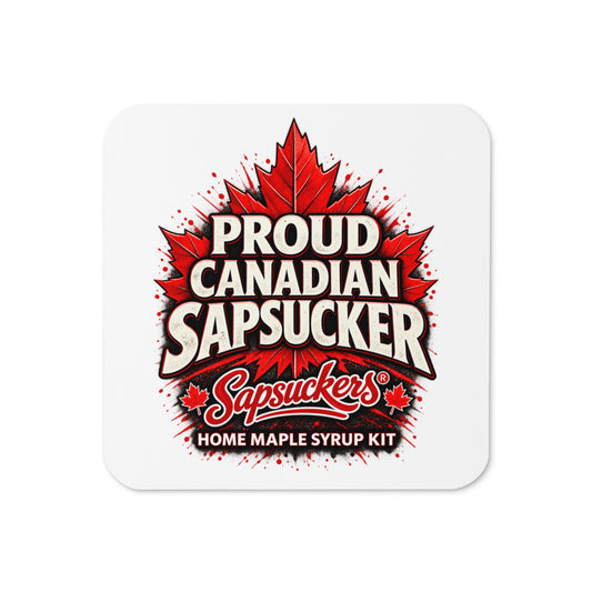 Proud Canadian Sapsucker™ Coaster | Sapsuckers® Cork-Back Coaster