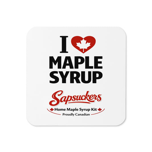 I ❤️ Maple Syrup Coaster | Sapsuckers® Cork-Back Coaster
