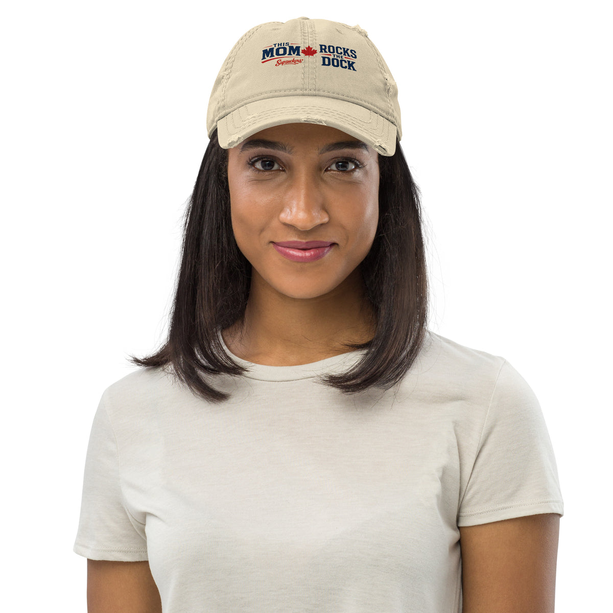 This Mom Rocks the Dock™ Hat — front view — Sapsuckers® Canadian dad hat
