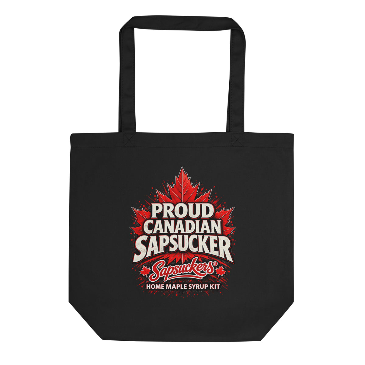 Proud Canadian Sapsucker tote bag in black