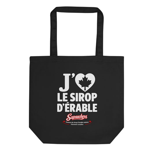 J'❤️ Le Sirop D'Érable tote bag in black
