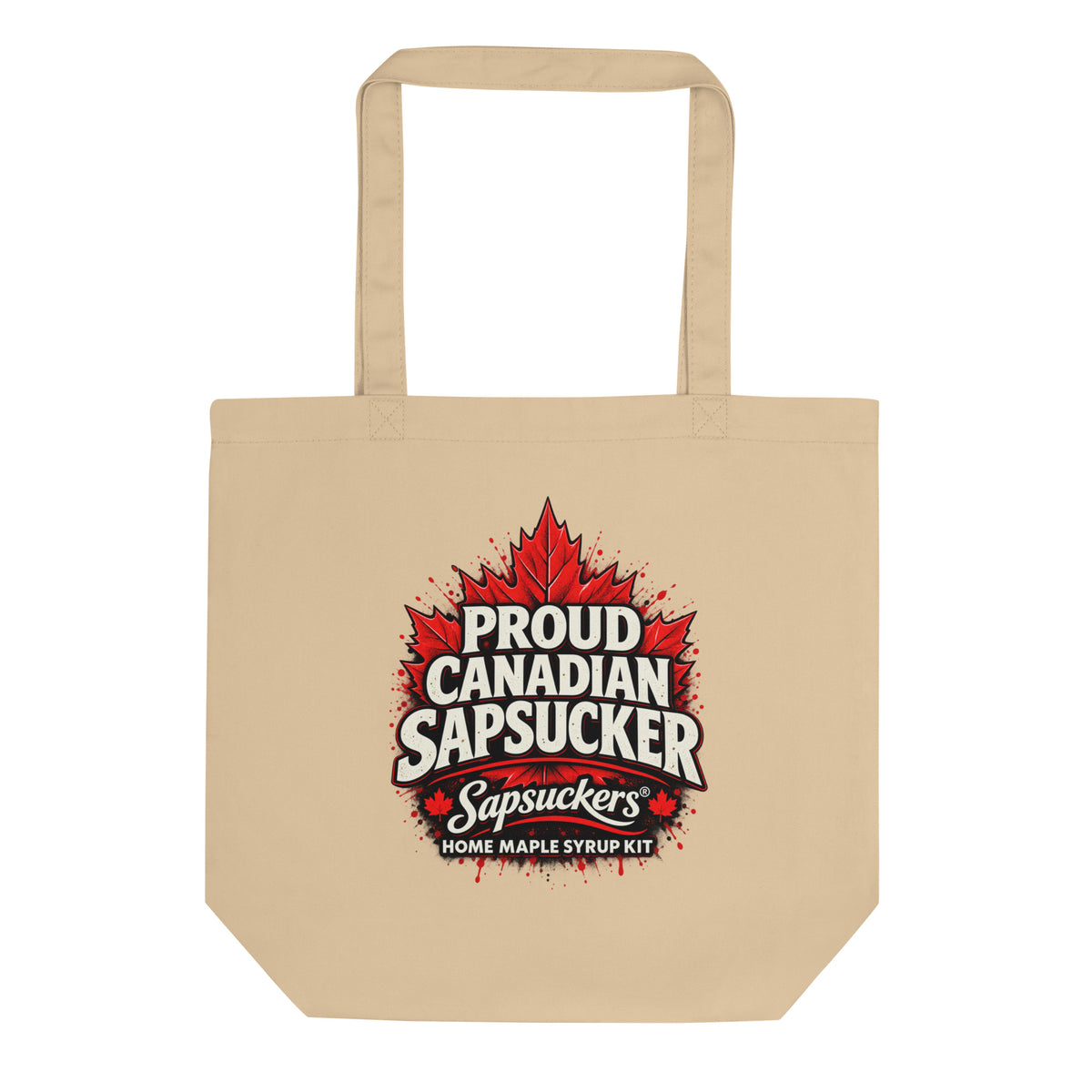 Proud Canadian Sapsucker tote bag in oyster