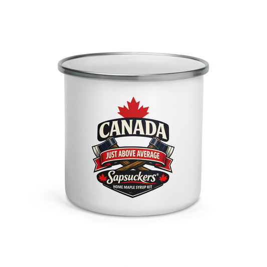 Just Above Average Enamel Mug | Sapsuckers® Enamel Camp Mug