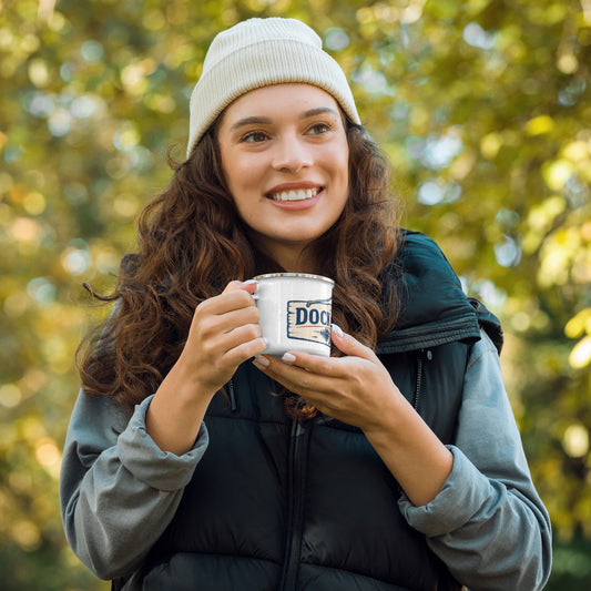 Dock O'Clock Enamel Mug — front view — Sapsuckers® Canadian enamel mug
