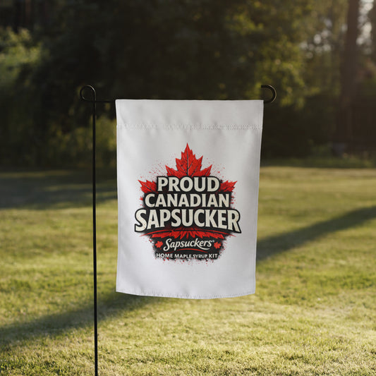 Proud Canadian Sapsucker Flag — front view — Sapsuckers® Canadian garden flag