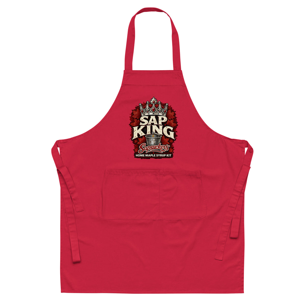 Sap King apron in Red, Sap Family design by Sapsuckers™