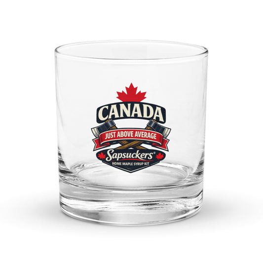 Just Above Average Rocks Glass | Sapsuckers® Rocks Glass