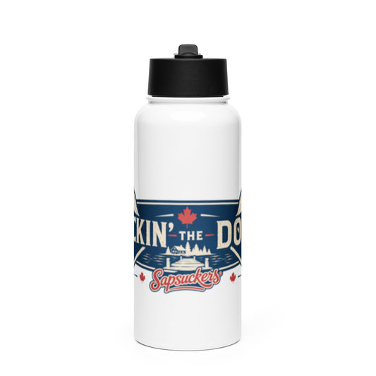 Rockin' the Dock Water Bottle — front view — Sapsuckers® Canadian water bottle
