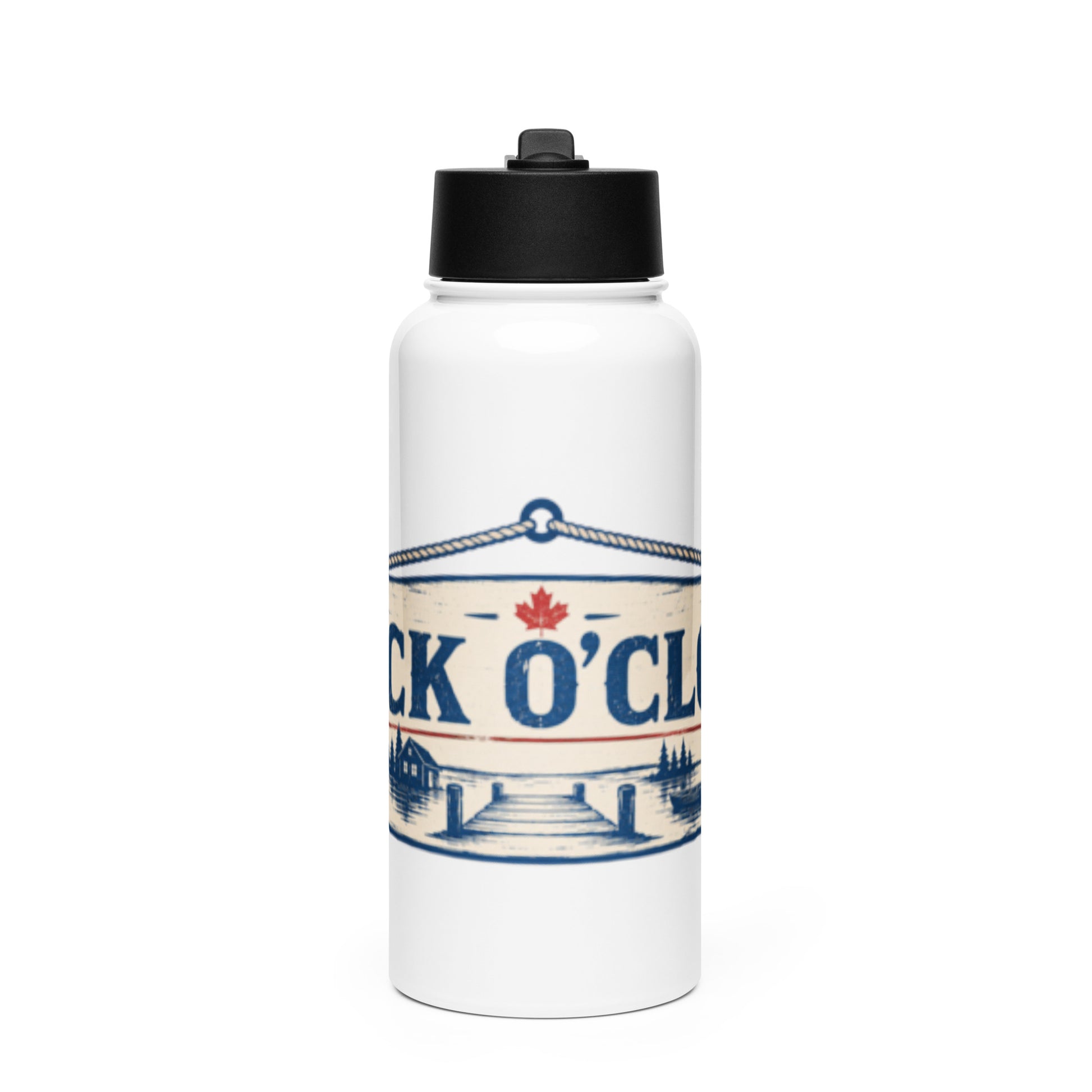 Dock O'Clock Water Bottle — front view — Sapsuckers® Canadian water bottle