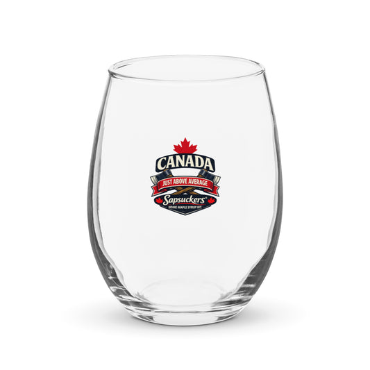 Just Above Average Stemless Wine Glass | Sapsuckers® Stemless Wine Glass