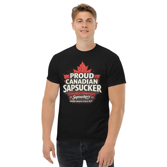 Proud Canadian Sapsucker Tee — front view — Sapsuckers® Canadian tee