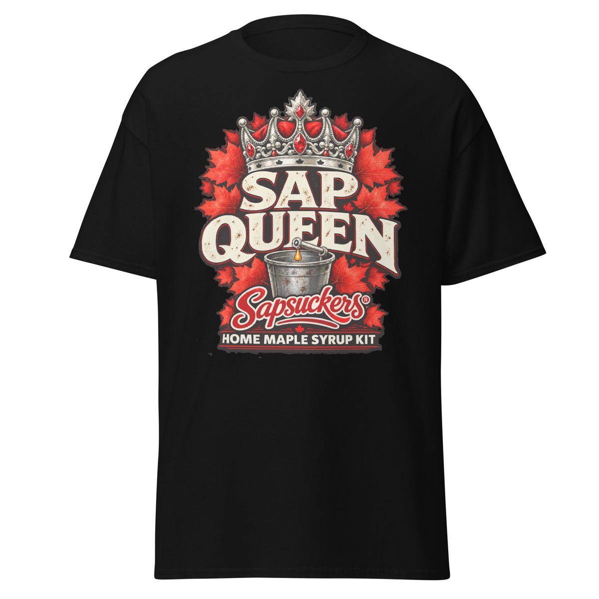 Sap Queen tee in Black, Sap Family design by Sapsuckers™