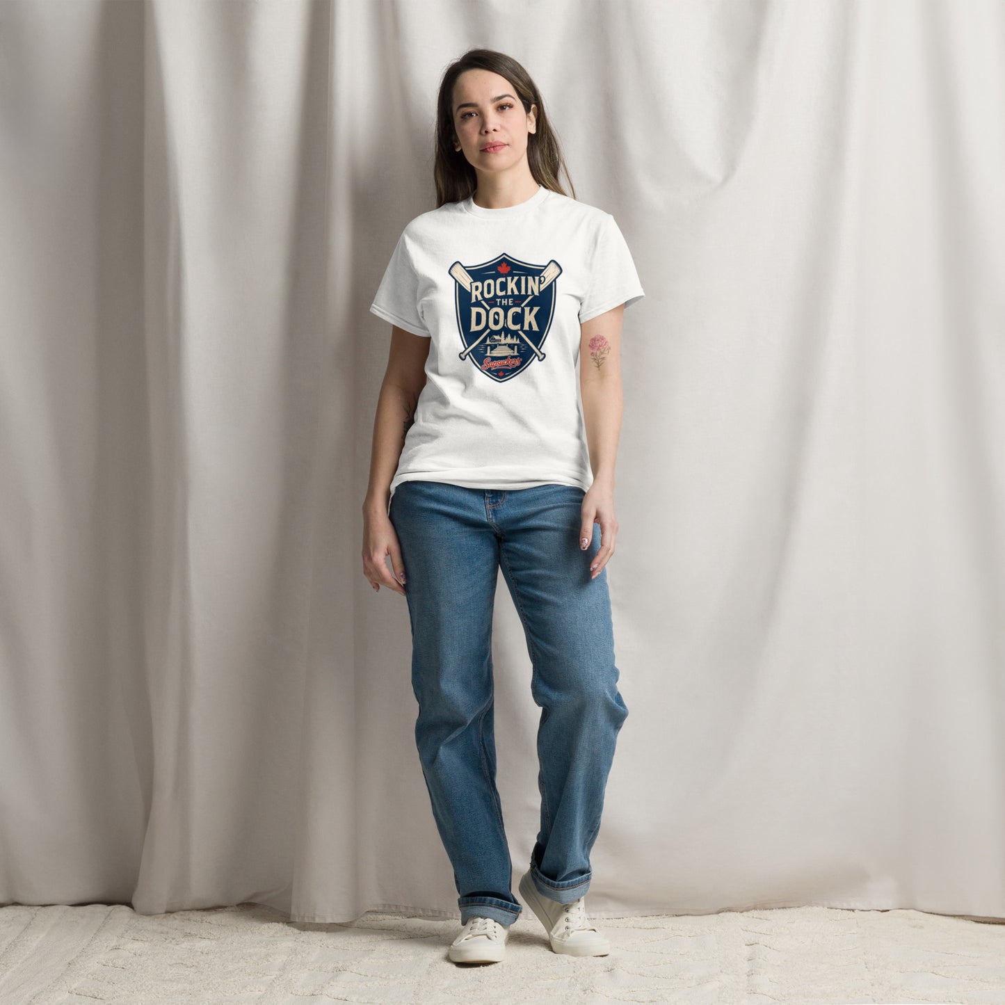Rockin' the Dock™ Tee — front view — Sapsuckers® Canadian tee