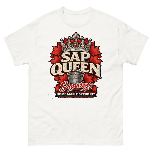 Sap Queen tee in White, Sap Family design by Sapsuckers™