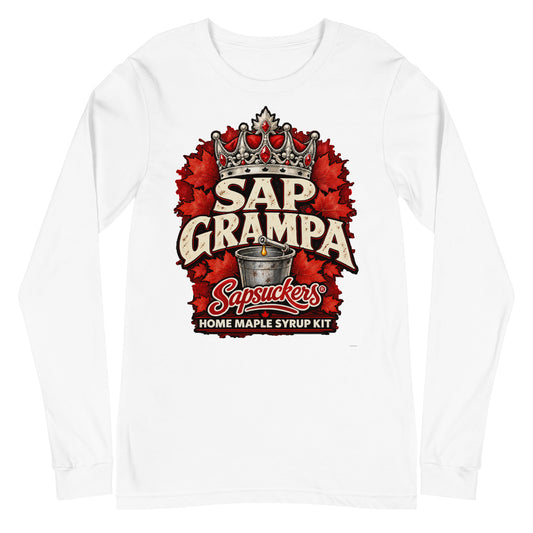 Sap Grampa long sleeve in White, Sap Family design by Sapsuckers™
