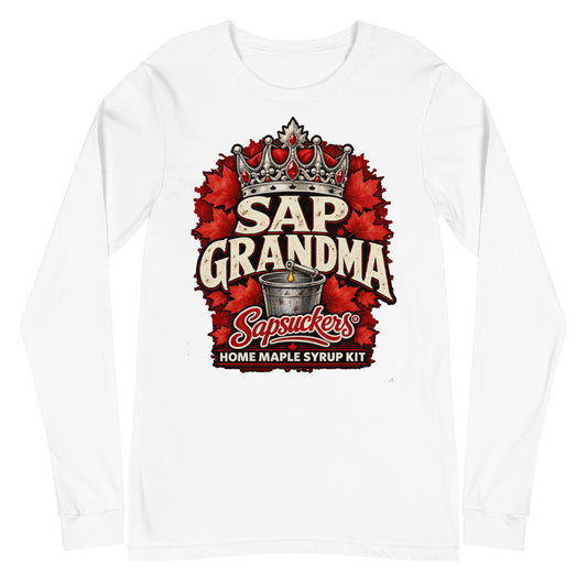 Sap Grandma long sleeve in White, Sap Family design by Sapsuckers™
