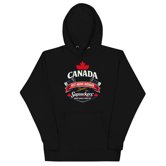 Just Above Average Hoodie — Carbon Grey | Sapsuckers® Unisex Hoodie