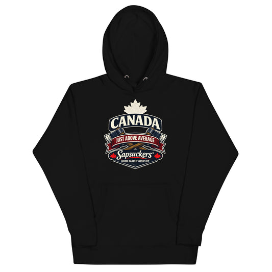 Just Above Average Hoodie — Team Red | Sapsuckers® Unisex Hoodie