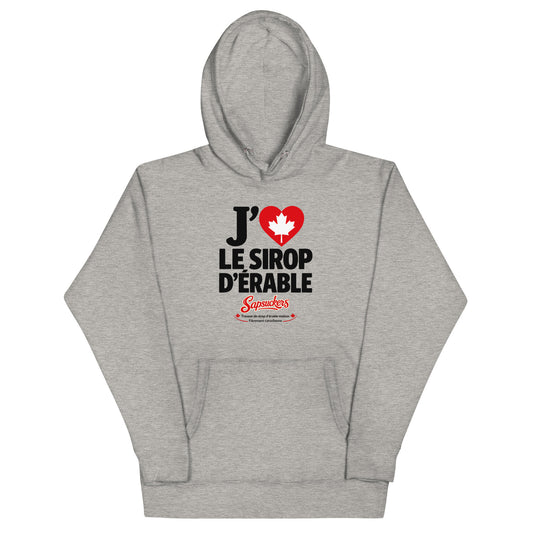 J'❤️ Le Sirop D'Érable Hoodie | Sapsuckers® Bilingual Canadian Hoodie