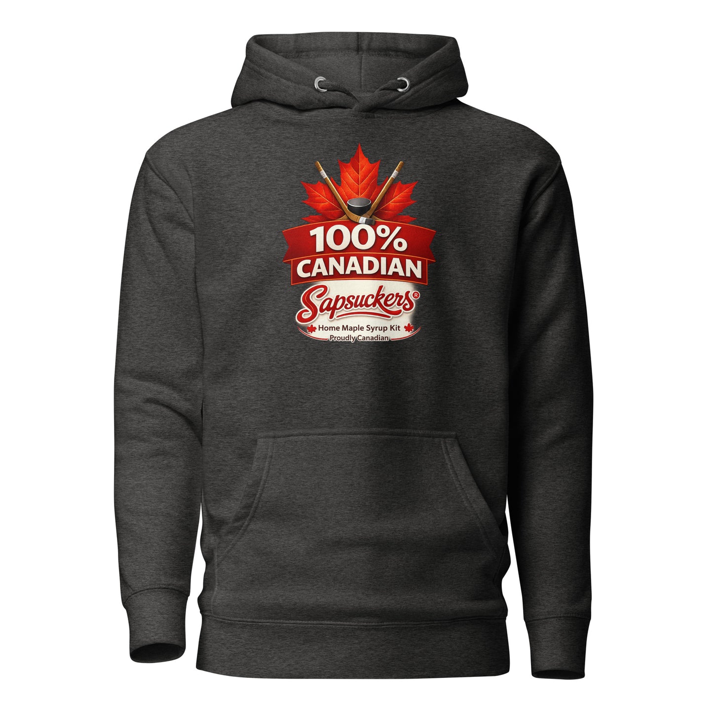 Sapsuckers 100% Canadian Hoodie - Charcoal Heather