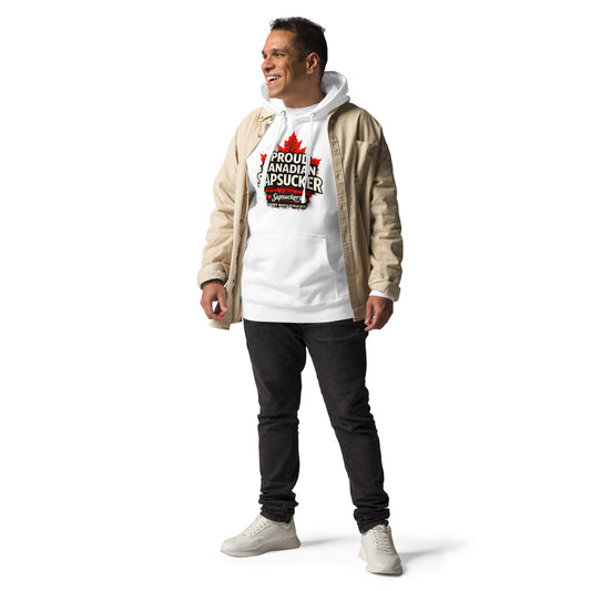 Proud Canadian Sapsucker Hoodie — front view — Sapsuckers® Canadian hoodie