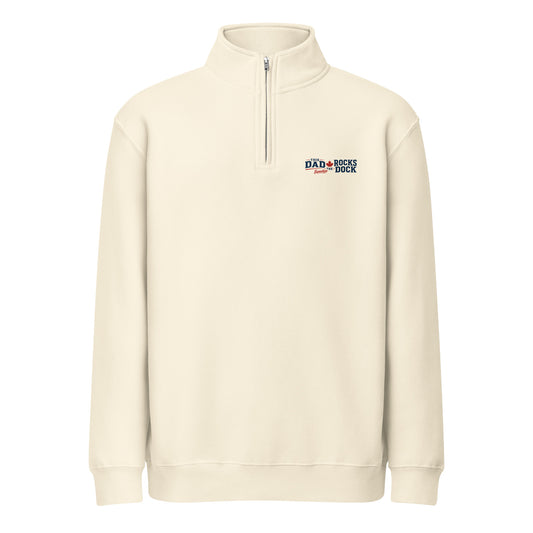 This Dad Rocks the Dock Quarter-Zip — front view — Sapsuckers® Canadian quarter-zip