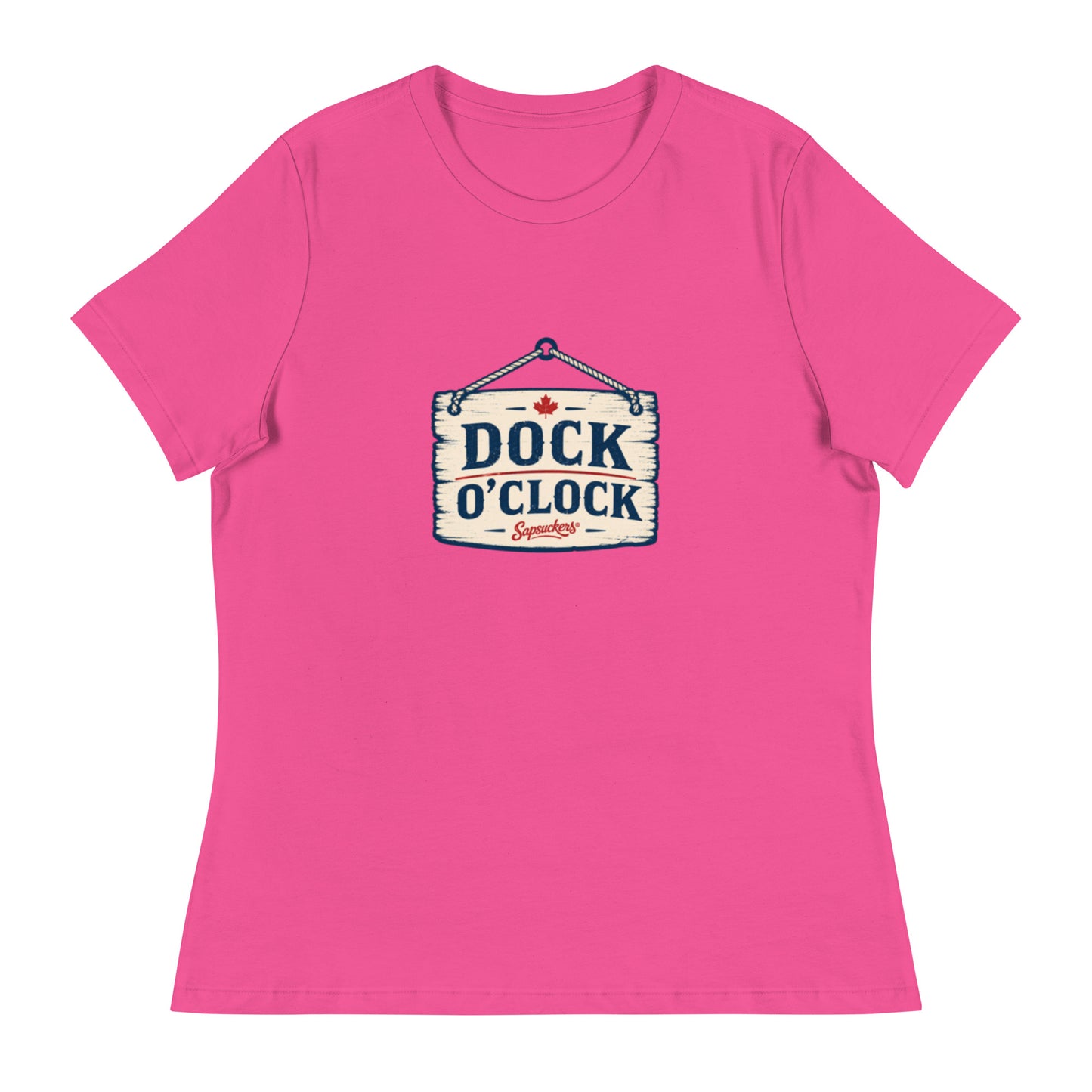 Dock O'Clock Relaxed Women's Tee — front view — Sapsuckers® Canadian tee