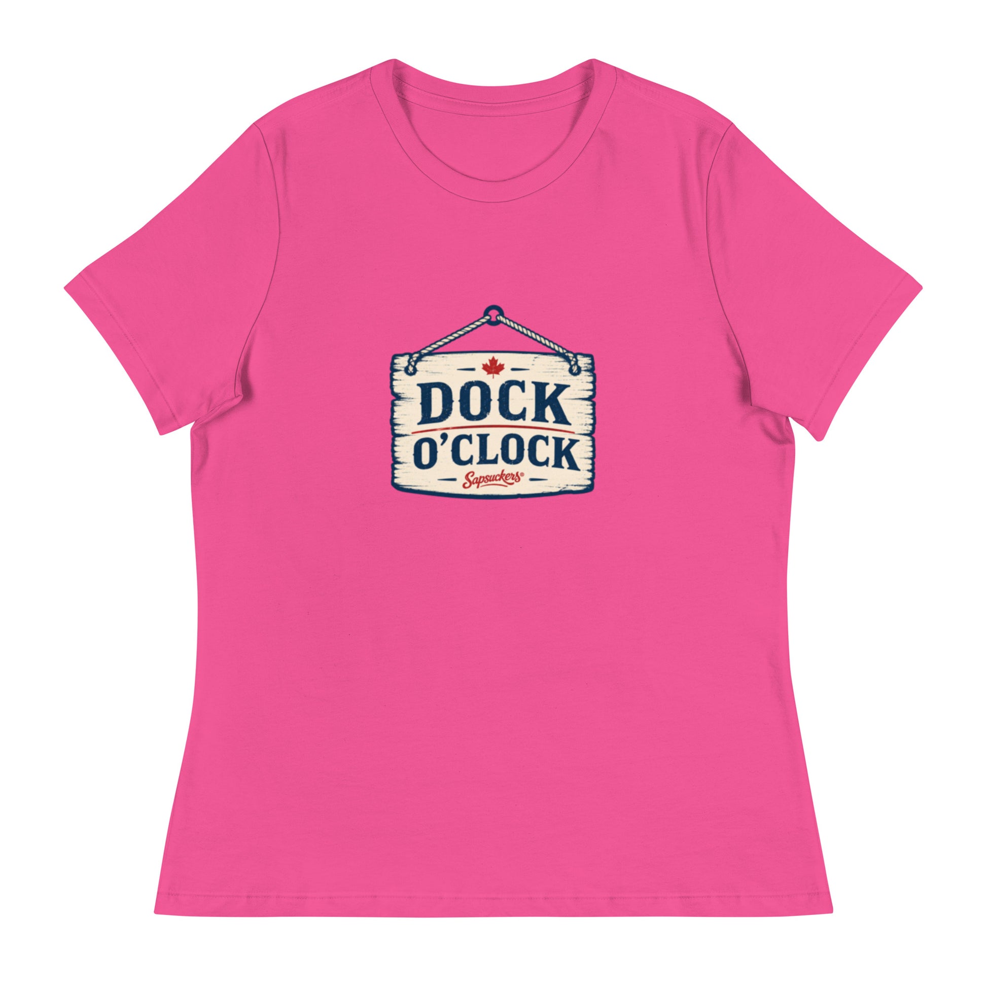 Dock O'Clock Relaxed Women's Tee — front view — Sapsuckers® Canadian tee