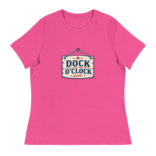 Dock O'Clock Relaxed Women's Tee — front view — Sapsuckers® Canadian tee